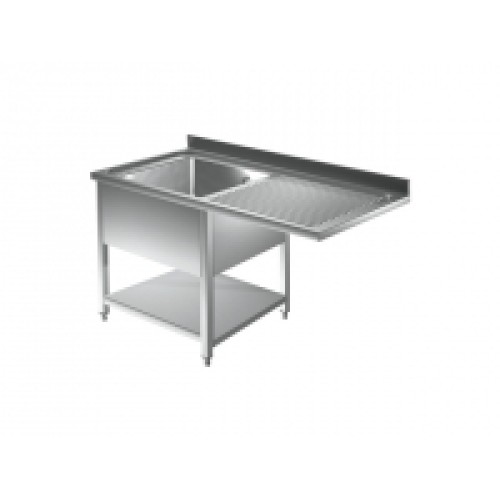 Spülmaschinentisch 1 Becken Links 1200x700x950mm Spülmaschinentisch 1 Becken Links 1200x700x950mm