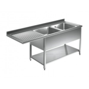 Spülmaschinentisch 2 Becken Rechts 1800x700x950mm Spülmaschinentisch 2 Becken Rechts 1800x700x950mm