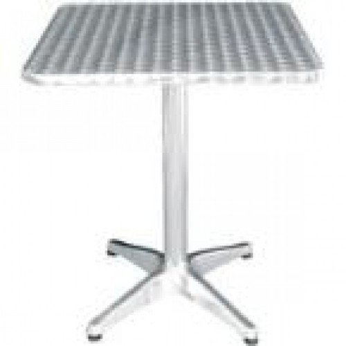 Viereckiger Bistrotisch Edelstahl