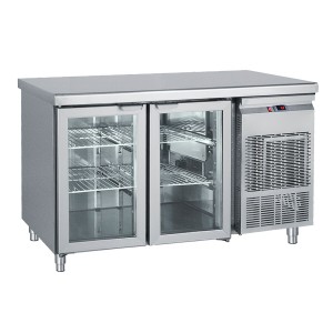 Glastür Kühltisch mit 2 Türen  Passend für 1/1 GN