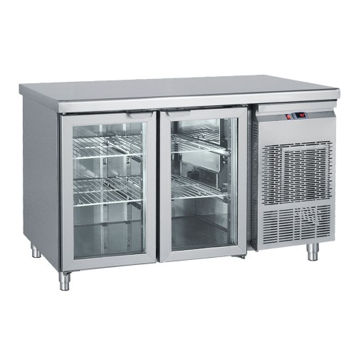 Glastür Kühltisch mit 2 Türen  Passend für 1/1 GN