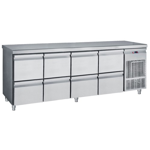 Kühltisch mit 8 Schubladen Passend für 1/1 GN Kühltisch mit 8 Schubladen Passend für 1/1 GN