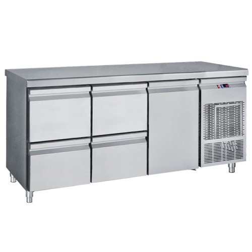 Kühltisch mit 4 Schubladen 1 Türe Passend für 1/1 GN Kühltisch mit 4 Schubladen 1 Türe Passend für 1/1 GN
