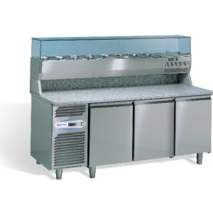 Studio54 Pizza Kühltisch TEQUILA 1900+3T mit Kühlaufsatz