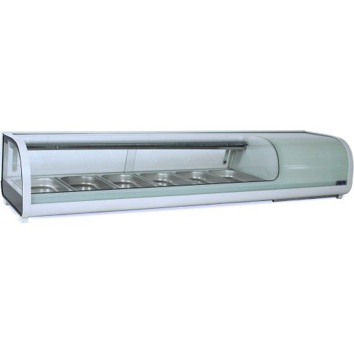 Sushivitrine Samira 1579x420x265mm 6x 1/3GN-Behälter