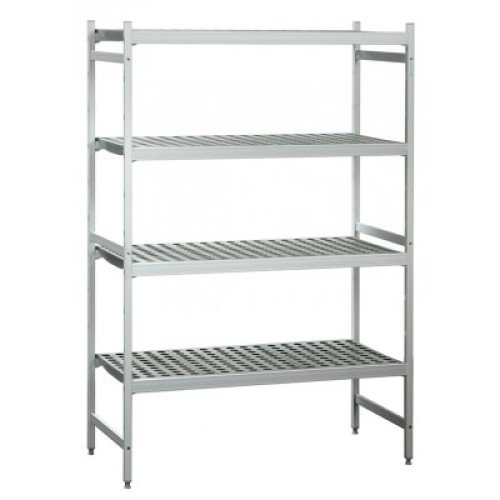 Grundregalsysteme für Kühlzellen 4 Böden BxTxH 2420x370x1670mm