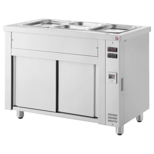 Mobile 4x GN 1/1 Bain-Marie  1410x700x860mm