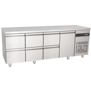 Gewrbekühltisch GN1/1 Umluft/ 2240x700x850mm Gewrbekühltisch GN1/1 Umluft/ 2240x700x850mm