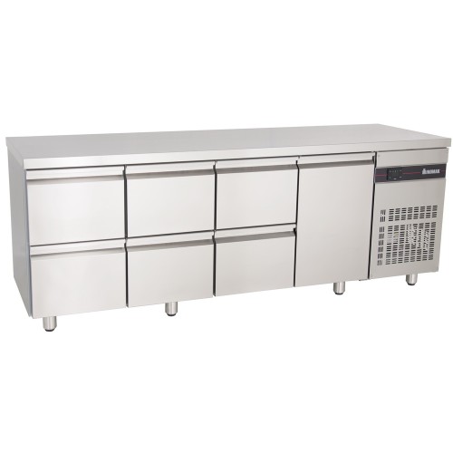 Gewrbekühltisch GN1/1 Umluft/ 2240x700x850mm