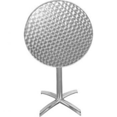 Bolero Bistrotisch Rund Ø 60cm klappbare Edelstahlplate