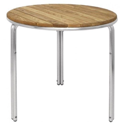 Bolero Bistrotisch rund  aus Aluminium und Eschenholz