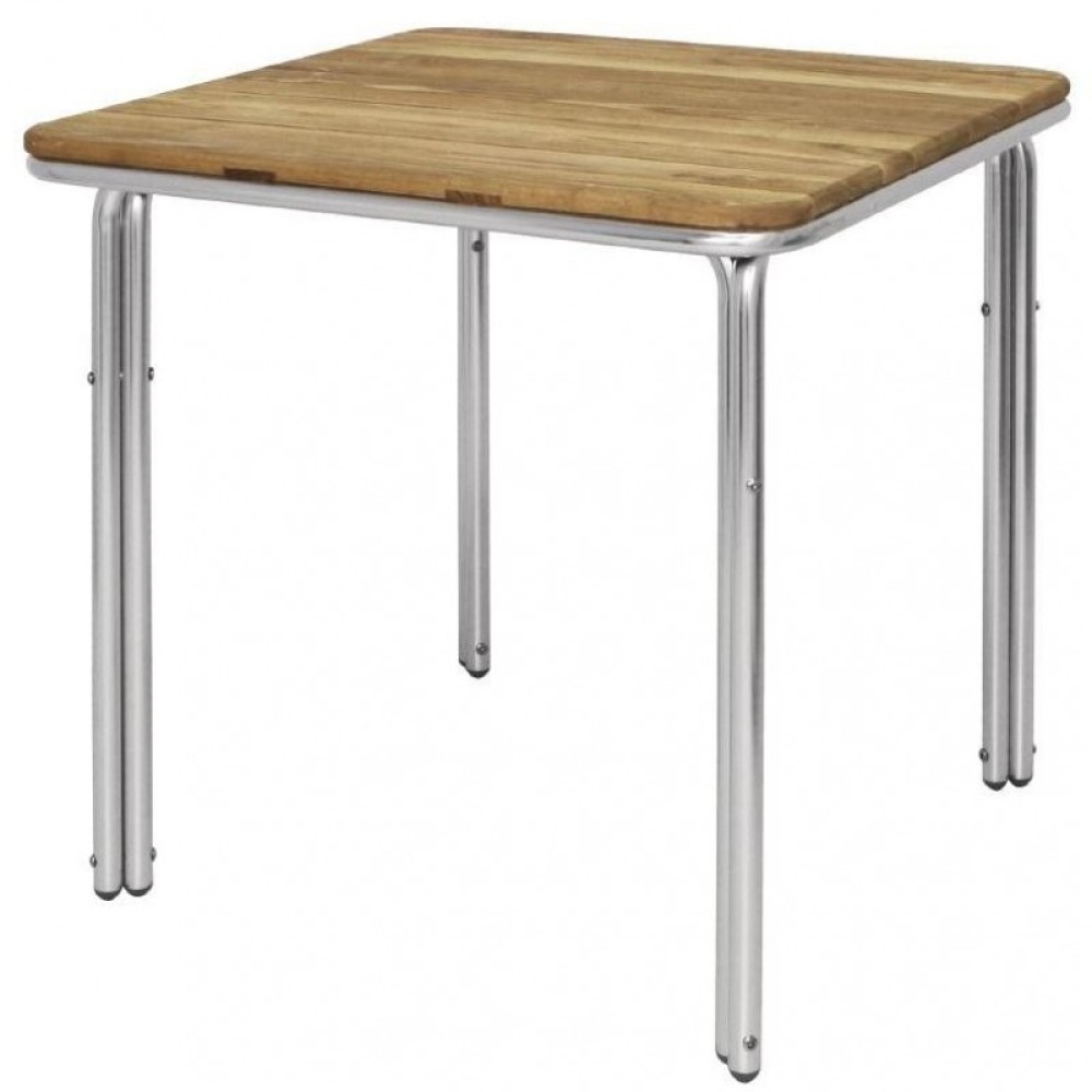 Bolero Bistrotisch aus Aluminium und Eschenholz Bolero Bistrotisch aus Aluminium und Eschenholz