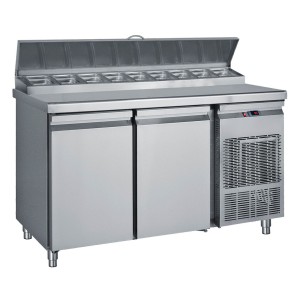 Zubereitungstisch 2 Türen ( für 8xGN 1/4) 1550x700x850/950mm Zubereitungstisch 2 Türen ( für 8xGN 1/4) 1550x700x850/950mm