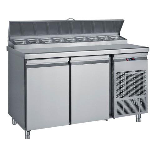 Zubereitungstisch 2 Türen ( für 8xGN 1/4) 1550x700x850/950mm