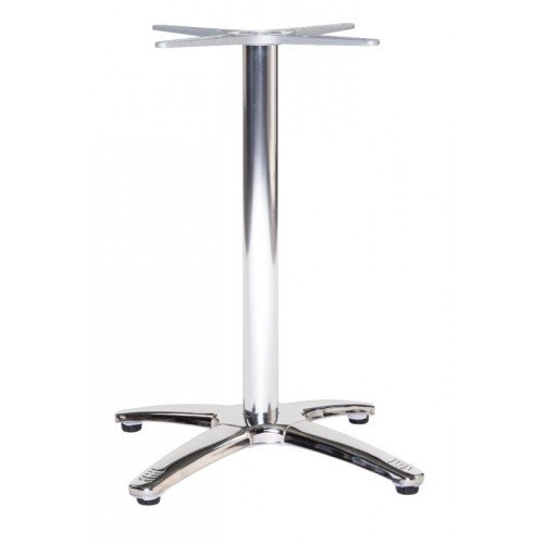 Tischfuß aus poliertem Edelstahl  680mm Hoch