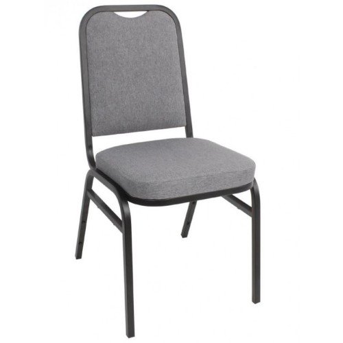 Stapelbare Bankettstühle rechteckiger Lehne Grau