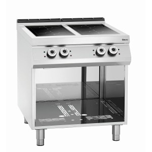 Bartscher 4 Felder Induktionsherd Unterbau offen 80x90x90cm