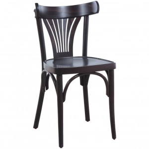 Bistrostuhl  mit Holzsitz Violet Wenge