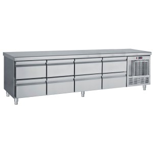 Kühltisch für Unterbau mit 8 Schubladen Kühltisch für Unterbau mit 8 Schubladen