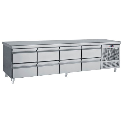 Kühltisch für Unterbau mit 8 Schubladen
