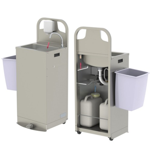 Mobiles Handwaschbecken - Mit Durchlauferhitzer Mobiles Handwaschbecken - Mit Durchlauferhitzer