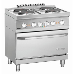 Bartscher 4 Platten Elektroherd Elektrobackofen 80x70x85cm