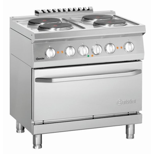 Bartscher 4 Platten Elektroherd Elektrobackofen 80x70x85cm