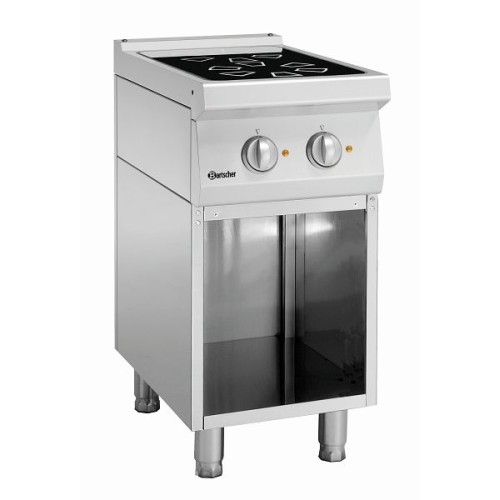 Bartscher 2 Felder Elektroherd Glaskeramik Unterbau offen 40x70x Bartscher 2 Felder Elektroherd Glaskeramik Unterbau offen 40x70x