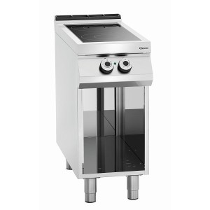 Bartscher 2 Felder Elektroherd Glaskeramik Unterbau offen 40x90x