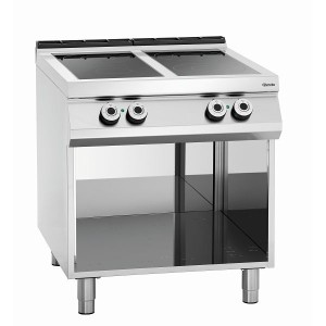 Bartscher 4 Felder Elektroherd Glaskeramik Unterbau 80x90x90cm