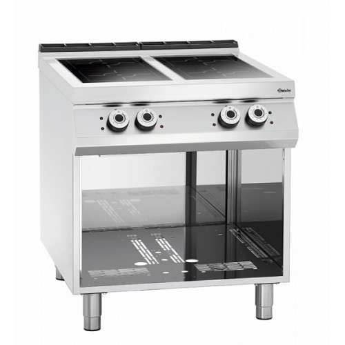 Bartscher 4 Felder Induktionsherd Unterbau offen 80x90x90cm