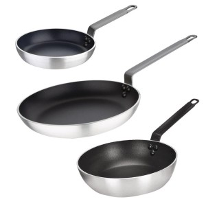 Vogue Cook Like A Pro 3-teiliges Set aus Bratpfanne und Sauteuse mit Antihaftbeschichtung 