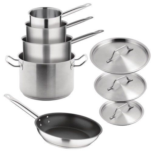 Vogue Cook Like A Pro 5-teiliges Induktionskochgeschirr-Set aus Edelstahl 