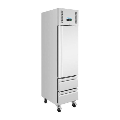 Polar G-Serie Einzeltür & 2 Schubladen Slimline GN Schrankkühlschrank 